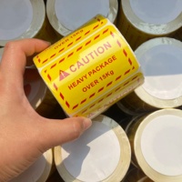 Étiquettes d'avertissement lourdes d'avertissement de transport en jaune fluorescent avec lettres en gras