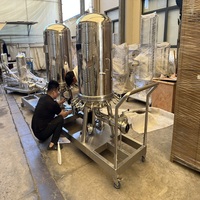 Boîtier de filtre à cartouche duplex en acier inoxydable, réservoir sous pression pour pompe, PLC mobile, double baril, 1000 L/heure, pour eau, jus, sauces