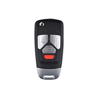 Coque de clé télécommande universelle KEYDIY KD B27-4 à 4 boutons pour Audi, fonction panique