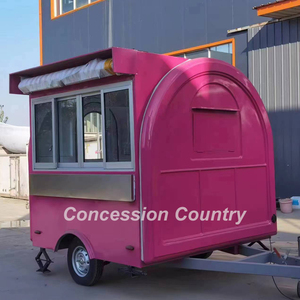 Camion de nourriture mobile avec cuisine complète <span class=keywords><strong>concession</strong></span> <span class=keywords><strong>mini</strong></span> remorque alimentaire portable petite remorque alimentaire ronde avec pare-soleil - Product Image 3