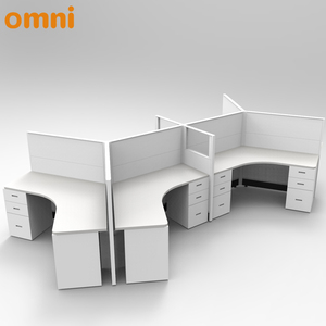 Moderna <span class=keywords><strong>scrivania</strong></span> a <span class=keywords><strong>120</strong></span> gradi 6 posti postazione di lavoro per ufficio Open space Design ergonomico divisorio per ufficio accessori per mobili - Product Image 2