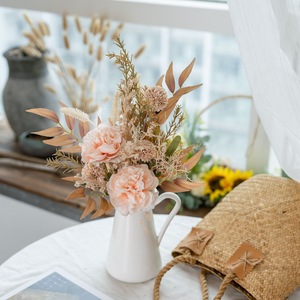 Arrangement floral artificiel Saya, pivoine et pissenlit, en tissu tissé plastique, décoration intérieure, bouquet de mariage CF01276 - Product Image 1