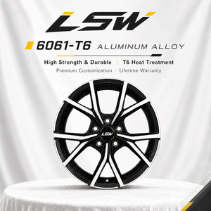 ล้อแม็กซ์ LS8125 แบบกำหนดเอง น้ำหนักเบา สีดำเงา พร้อมซี่ลวดสีเงินขัดเงา 5x112 5x114.3 เหมาะสำหรับ BMW Audi Mercedes VW - Product Image 4