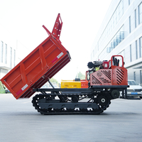 Meistverkaufter 1,2-Tonnen-Raupenkipper Mini-Diesel-Gummiketten-Transportkipper Multifunktionaler Raupenkipper für Obstplantagen