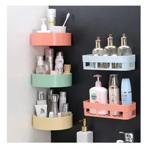 2022 New Bathroom Storage Rack Küchen ablage Home For Wall Shelf Makeup Organisieren Sie Badezimmer regale Wall Corner Storage