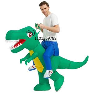 Halloween drôle fête Cosplay fou T Rex dinosaure rouge feu <span class=keywords><strong>gonflable</strong></span> <span class=keywords><strong>Dragon</strong></span> Costume adultes Animal/Anime noël - Product Image 2