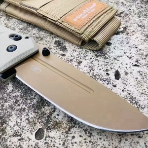 Couteau de poche tactique pliable OEM personnalisable en acier inoxydable, lame non réglable de 3,5 mm d'épaisseur, G10, chasse, bricolage - Product Image 2