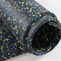 Gummi rollen boden für Fitness studio Schall dichte Gummi rolle Garagen boden Gummi rollen matten Blau EPDM 1/8 1/4 6MM 8MM 10MM 1/2 Zoll Fitness studio