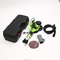 Ponceuse murale auto-amorçante pliable à long manche 9 pouces, ponceuse de polissage sans poussière pour enduit mural avec bande lumineuse