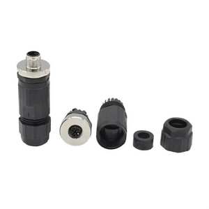 Conector Eléctrico Circular de Plástico Impermeable M12 de 16A para Montaje en Campo, 5 Pines, Macho y Hembra con Código L - Product Image 1