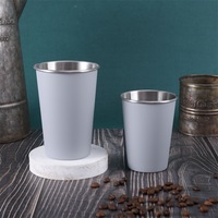 Gobelet isotherme en acier inoxydable 304 à bord roulé pour boissons froides, tasse de voyage portable avec couvercle et paille, tasse à isolation sous vide