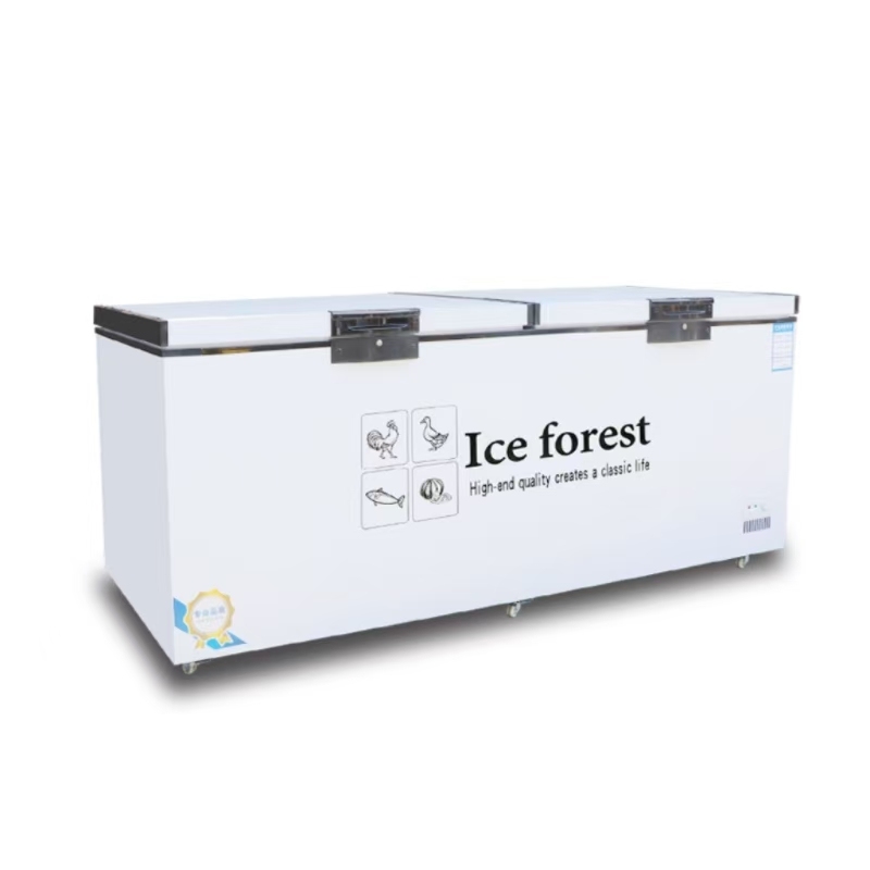 Commercial Double Doors Horizontal Freezer for