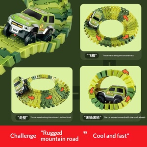 Juguetes <span class=keywords><strong>de</strong></span> Pista <span class=keywords><strong>de</strong></span> Dinosaurios DIY, 320 Piezas, Coche Eléctrico sobre Rieles, Combinación Libre, <span class=keywords><strong>Juegos</strong></span> <span class=keywords><strong>de</strong></span> Desarrollo, Rompecabezas Mágico, Set <span class=keywords><strong>de</strong></span> Pista <span class=keywords><strong>de</strong></span> 7.5cm, Paraíso <span class=keywords><strong>de</strong></span> Dinosaurios - Product Image 3