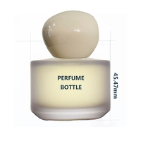 Botol Parfum Frosted 30ml 50ml 100ml Logo Custom, Botol Kaca Kosmetik Minyak Kosong OEM dengan Kotak, Laris Terjual