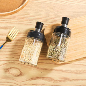 Contenedor de Almacenamiento de Cocina al por Mayor de 250 ml, Botella de Vidrio para Especias y Condimentos, Tarro Sellado para Sal y Azúcar con Cepillo y Cuchara, Recipiente para Aceite - Product Image 4