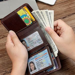 Portefeuille pour homme en cuir pleine fleur de haute qualité, portefeuille bifold en cuir véritable, blocage RFID, porte-cartes fin - Product Image 3