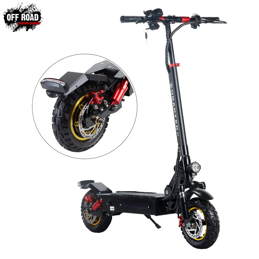 Armazém da ue obarter x1 scooter, esportivo elétrico dobrável 10 pol. off-road 500w motor sem escova 48v 20ah bateria máx 55 km/h