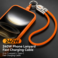 Câble de données 48V/5A Type-C vers Type-C 240W, charge rapide mobile, cordon de charge USB-C, compatible avec iPhone 16, Samsung, Huawei, Macbook