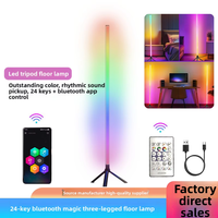Lámpara de Pie Ambiental Multicolor Minimalista con Activación por Sonido y Luz, Carga USB, de Alta Gama para Audio, Venta Directa de Fábrica