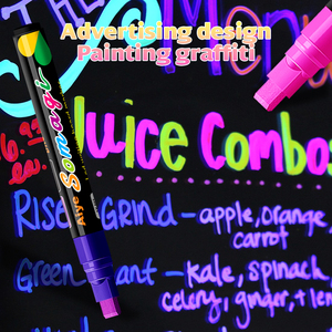 8 xóa được thấp-mùi Led Neon màu sắc ánh sáng ban Bút chất lỏng <span class=keywords><strong>Chalk</strong></span> <span class=keywords><strong>Markers</strong></span> cho bảng đen hoặc bảng đen Khô & Ướt xóa đánh dấu - Product Image 3