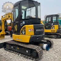 Excavatrice sur chenilles Komatsu PC40 d'occasion, moteur, boîte de vitesses et pompe Komatsu d'origine, excellent état, petite machinerie de construction