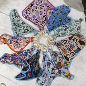 Grossiste en articles de style Halloween, doudou personnalisé à imprimé mignon, doudou en bambou pour bébé, doudou en fibre de bambou super doux - Product Image 1