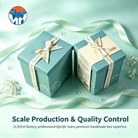 Boîte carrée rigide en carton de qualité supérieure, à deux compartiments, avec fentes, personnalisable avec logo, pour cadeaux d'affaires ou de mariage, prix direct usine disponible, finition UV
