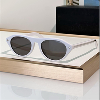 Nouvelles lunettes de soleil ovales de haute qualité avec logo, pour femmes, monture en acétate, protection UV400