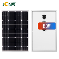 Panneau solaire monocristallin PERC haute puissance JCNS 80W, cellules de 182 mm, personnalisable pour une utilisation sur les toits industriels et commerciaux