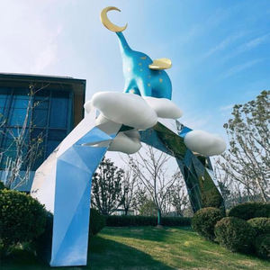 Statua di <span class=keywords><strong>Elefante</strong></span> K445, Sculture di Animali per Decorazione Giardino, Statue Personalizzate, Design a Grandezza Naturale di <span class=keywords><strong>Elefante</strong></span> Adulto e Cucciolo per Esterni - Product Image 5