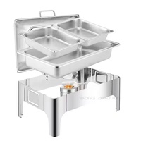 Ensemble de chauffe-plats en acier inoxydable à chauffage électrique personnalisable, contrôle manuel de la température, 24 heures, 13L/9L, équipement