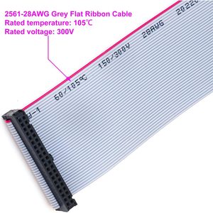 Cable plano de PVC Tcenofoxy, 34 pines, hembra a hembra, recto, 30 cm de longitud, conector IDC para cableado electrónico - Product Image 3