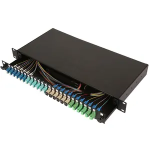 24 port 1U SC/FC/ST/LC Full Loaded Fiber Optic Patch Panel/Termination Box/ODF