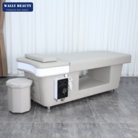 Lit de shampooing de luxe pour spa capillaire japonais avec machine à cascade pour le cuir chevelu, mobilier de salon de beauté, massage de spa capillaire