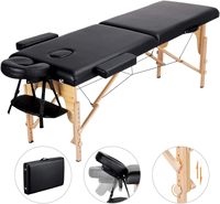 Portable et pliable robuste de haute qualité hauteur réglable jambes en bois Spa Table de Massage lit