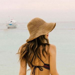 Outdoor Women's Summer Handmade Foldable <b>Straw</b> Sun <b>Hat</b> Versatile Beach <b>Hats</b> for Women - Product Image 1