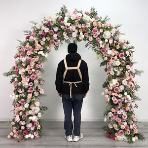 Arco de Flores Artificiales de Seda Realistas, Estilo Moderno, para Decoración de Bodas y Día de la Madre, Tamaño y Color Personalizables - Product Image 1