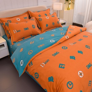 Electricity Four-Piece Bedding Set Cotton Reactive Printing Duvet Cover Pillowcases Sheet Set For Student Dormitories - Product Image 3