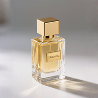 Vaporisateur intérieur de vaporisateur de parfum plat vente en gros flacon de parfum en verre de 50ml rose vide à sertir pompe transparente avec boîte cadeau et bouchon