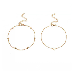 <span class=keywords><strong>Tobillera</strong></span> Simple con Corazón en Color Plata y Oro para Mujer, Joyería para el Pie, Gran Venta - Product Image 5