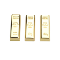 Clé USB de haute qualité Golden Bar 2.0 8GB 16GB USB Memory Stick Free Laser Logo Pen Drive 32GB 64GB