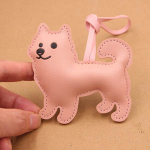 Porte-clés en cuir PU en forme de chien mignon, style dessin animé pastoral, breloque pour <span class=keywords><strong>sac</strong></span> à <span class=keywords><strong>main</strong></span> de fille, pendentif décoratif, cadeau - Product Image 5