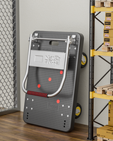 Chariot à plateforme pliable BC-858, spécifications personnalisables, plateforme de travail en plastique, capacité de charge de 300 kg, chariot à outils pour le fret portuaire