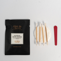 Kit de toilette jetable et portable pour hôtel, comprenant des limes à ongles, des cotons-tiges et des tampons