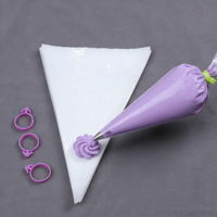 Einweg-Tüllbeutel, Lebensmittelechtes PE, Transparent, für Creme und Zuckerguss, Kuchendekoration, Reißfest, 50/100 Stück, für Konditorei