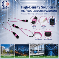 Modul Loopback Serat Optik Kexint MPO MTP 12/24 Serat Multimode SM Low Loss LSZH untuk Pengujian Jaringan Transceiver 40G 100G