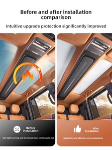 อุปกรณ์เสริมสำหรับรถยนต์ <span class=keywords><strong>Chery</strong></span> ICAR V27 ปี 2024 - ผ้าคลุมบังแดดแบบยืดได้สำหรับหลังคาซันรูฟ พร้อมฉนวนกันความร้อนสำหรับตกแต่งภายในรถยนต์ - Product Image 3