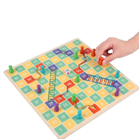 Jeu d'échecs en bois 2 en 1 pour enfants pour filles et garçons de 3 4 5 ans