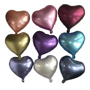 Balões de alumínio para decoração mtf, novo design de 2022, 18 polegadas, estrela e formato de coração, cores de feliz aniversário, conjunto de balões para decoração de festas