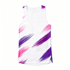 Custom Multi Color Men Seamless Ultra Lightweight Polyester Tank Tops Quick Dry Running Events Breathable Marathon Race <b>Vest</b> - Product Image 1